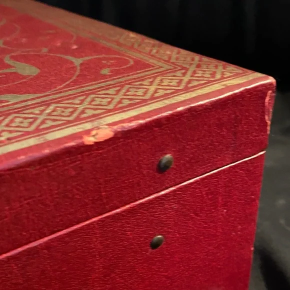 Elegant Red Jewelry Box. Vintage 1960’s - Picture 13 of 16